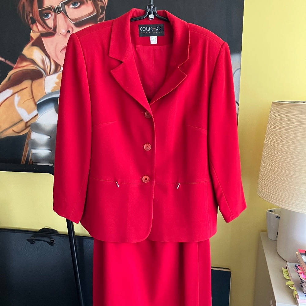 Vintage Red Ladies Suit